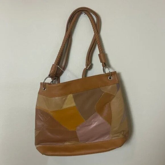FL Patchwork Collage Boho Peasant Oversized Hipster Hippie Art Chic Glam Purse - Picture 1 of 4